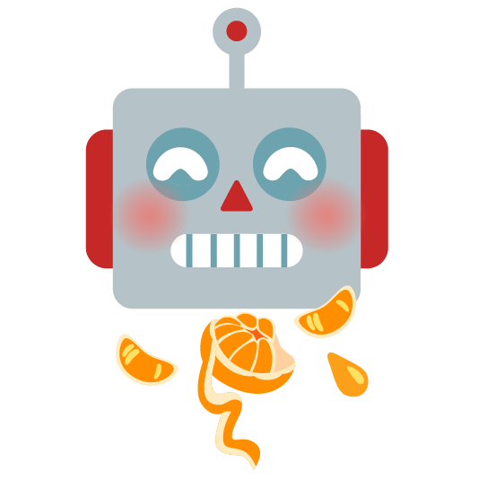 tangerine robot face