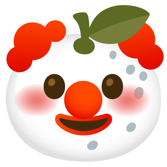 tangerine clown face