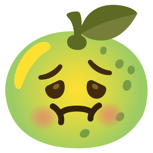 tangerine nauseated face