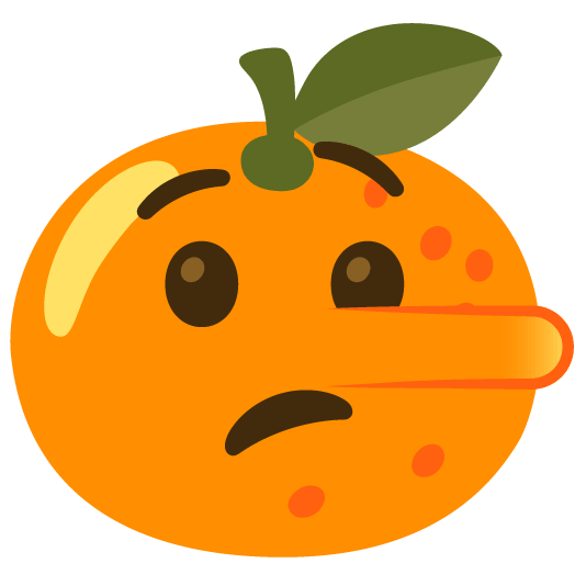 tangerine lying face