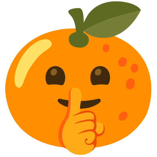 tangerine shushing face