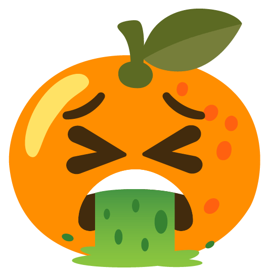 tangerine face vomiting