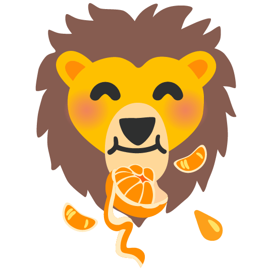 tangerine lion face