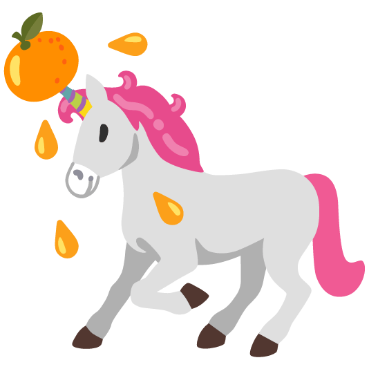 tangerine unicorn face