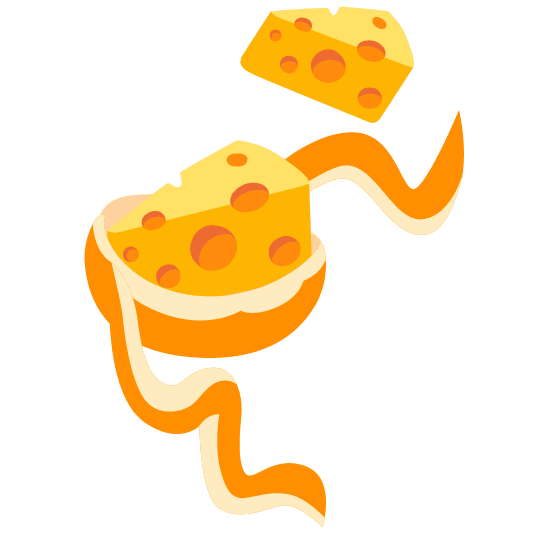 tangerine cheese wedge