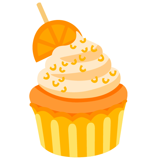 tangerine cupcake