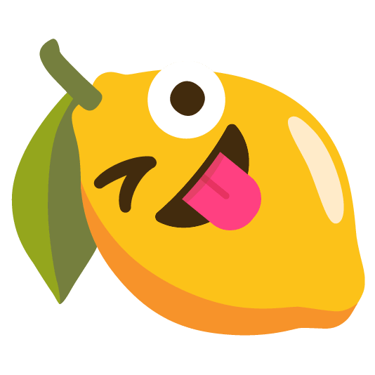 lemon stuck out tongue winking eye