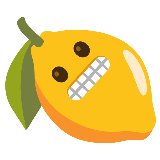 lemon grimacing