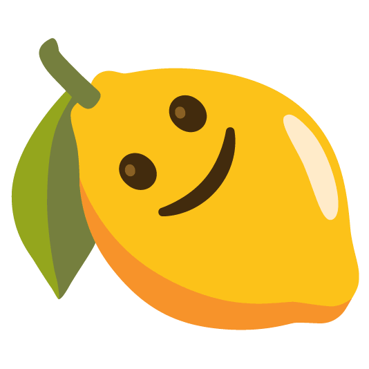 lemon slightly smiling face