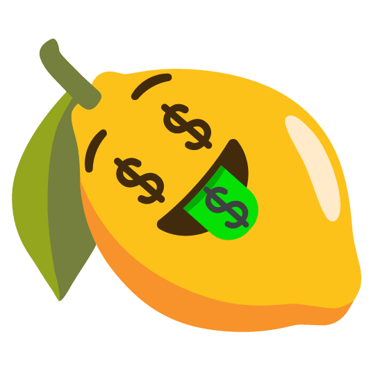 lemon money mouth face