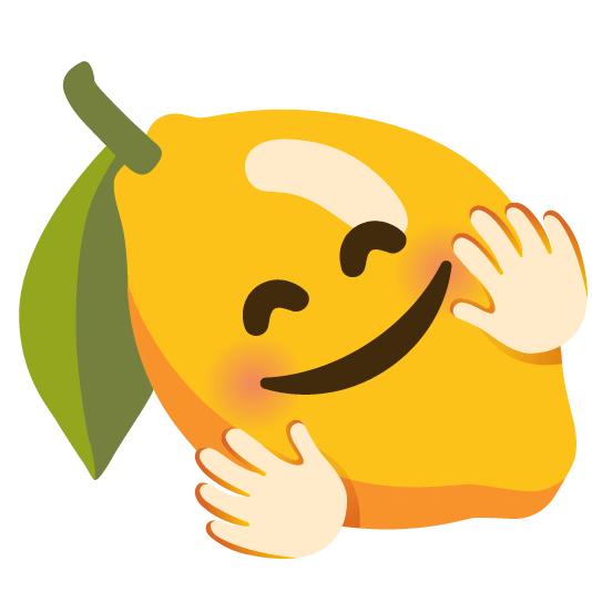 lemon hugging face
