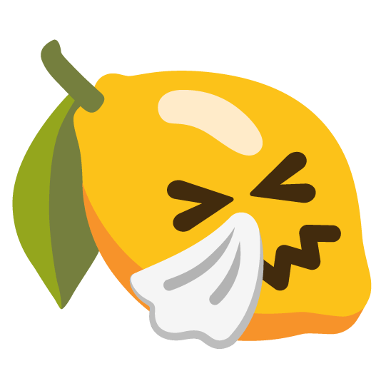 lemon sneezing face
