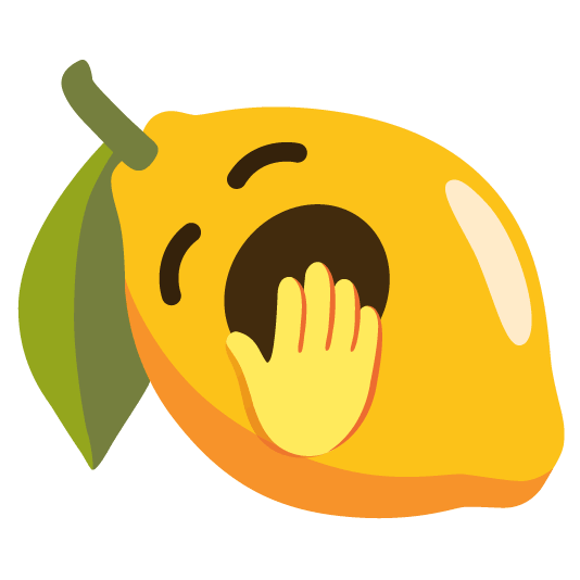 lemon yawning face