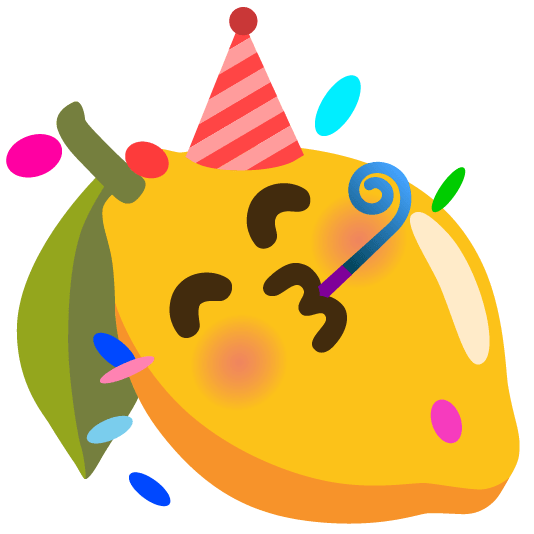 lemon partying face