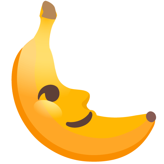 banana last quarter moon with face