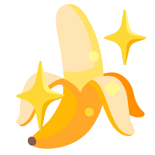 banana sparkling heart