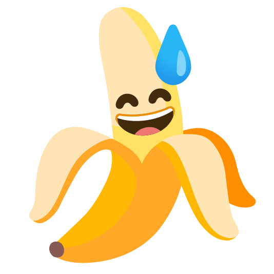 banana sweat smile