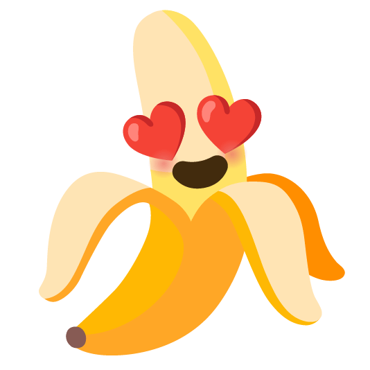 banana heart eyes