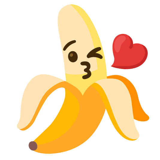 banana kissing heart