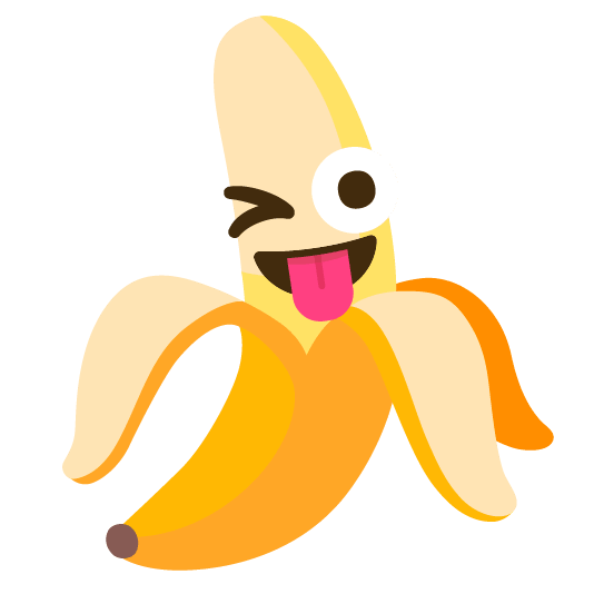 banana stuck out tongue winking eye