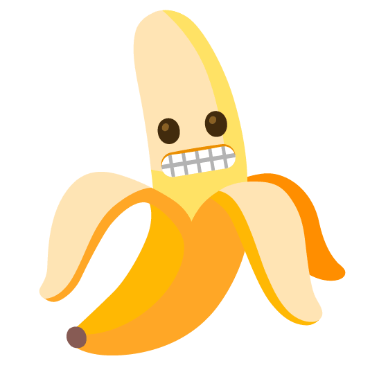 banana grimacing