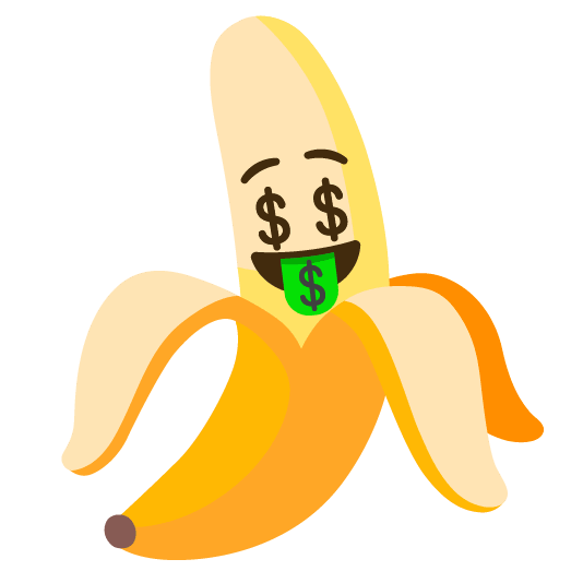 banana money mouth face