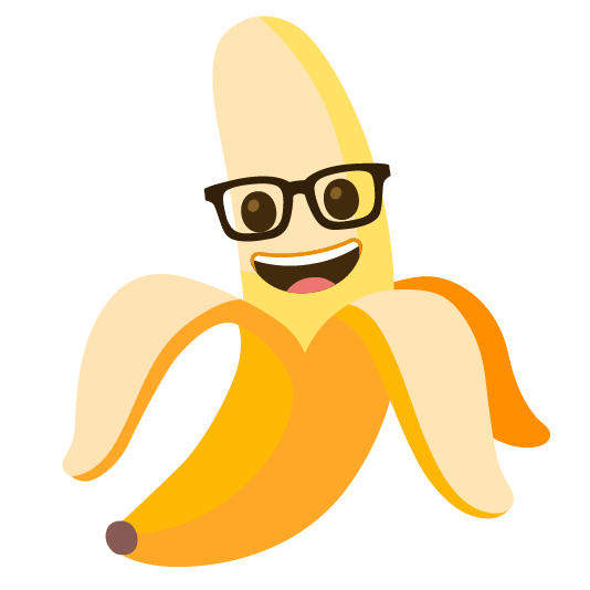banana nerd face