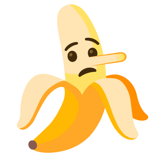 banana lying face