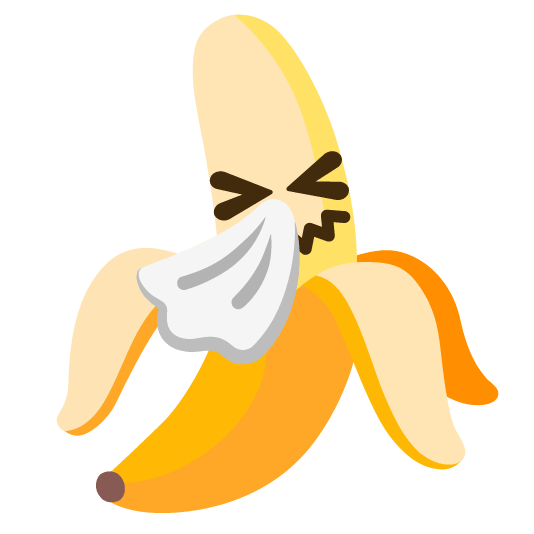 banana sneezing face