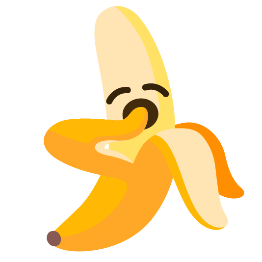 banana yawning face