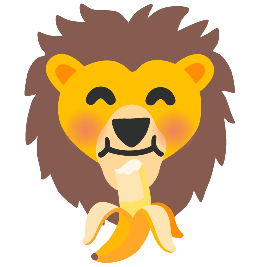 banana lion face