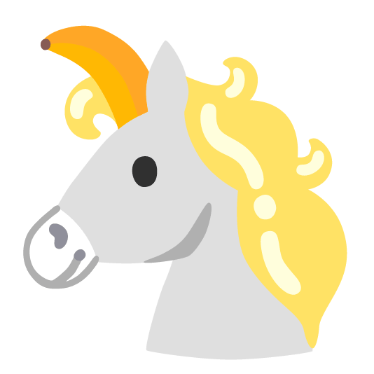 banana unicorn face