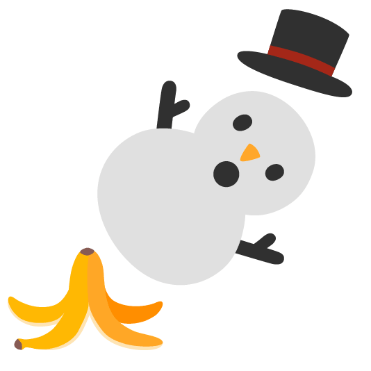 banana snowman without snow
