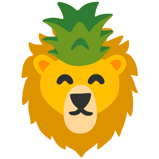 pineapple lion face