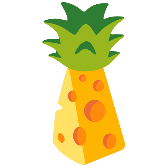 pineapple cheese wedge