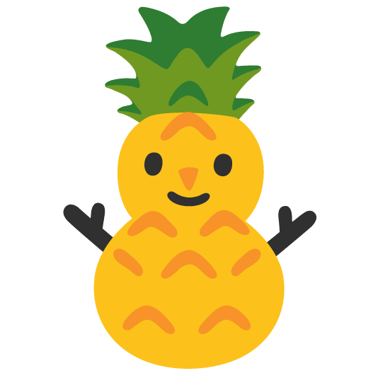 pineapple snowman without snow