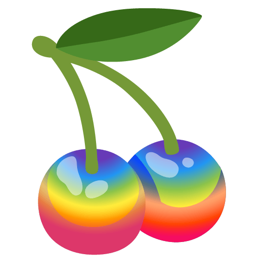 cherries rainbow