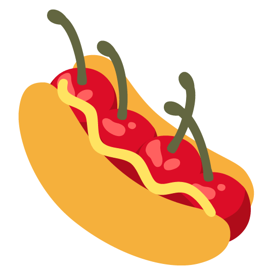 cherries hotdog