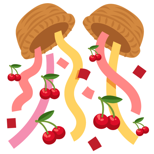 cherries confetti ball