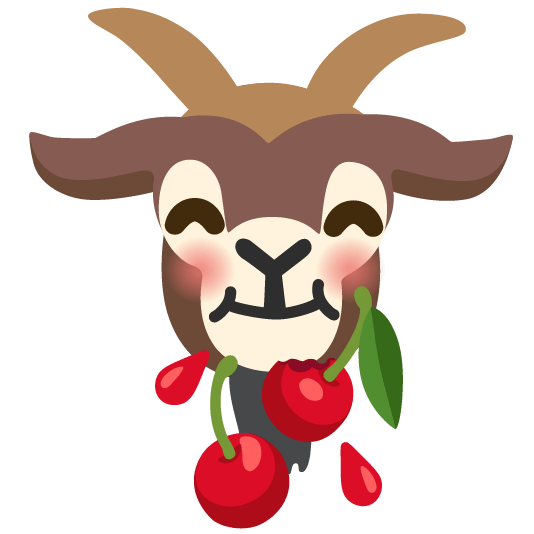 cherries goat