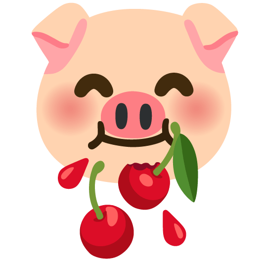 cherries pig