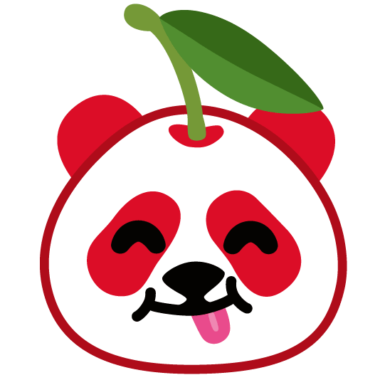 cherries panda face