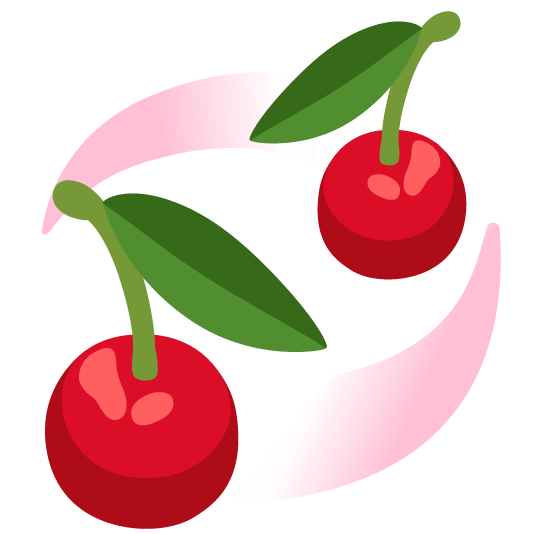 cherries revolving hearts