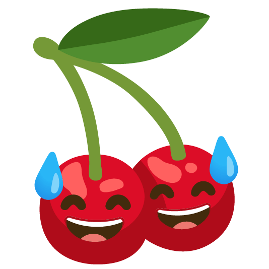 cherries sweat smile