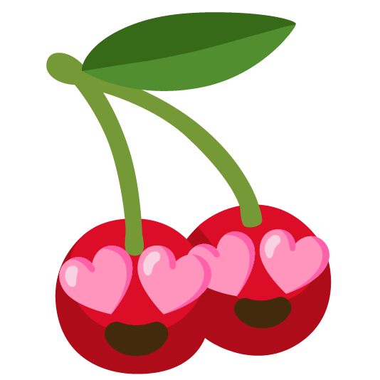 cherries heart eyes