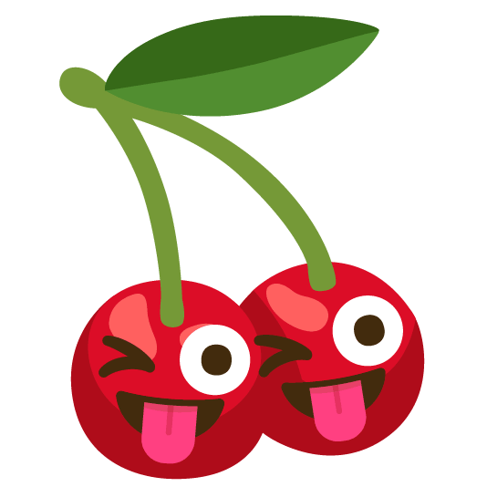cherries stuck out tongue winking eye