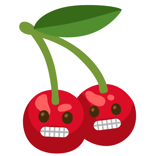cherries grimacing