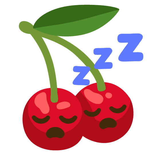cherries sleeping