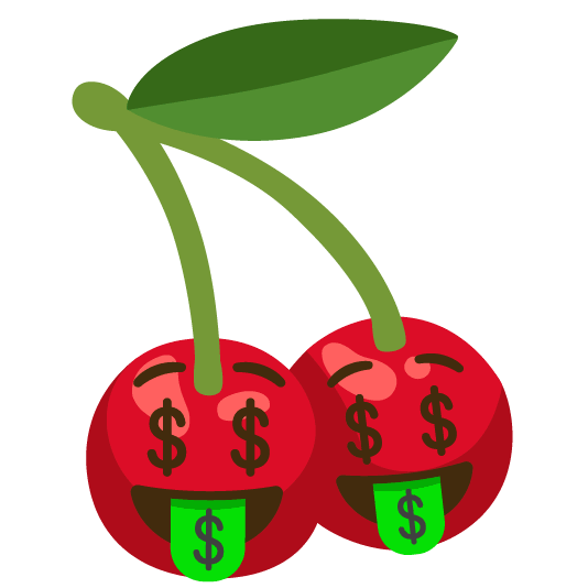 cherries money mouth face