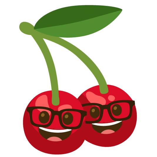 cherries nerd face